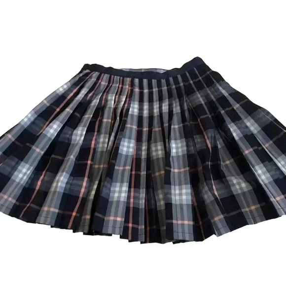 NWOT Urban Outfitters UO Silence + Noise Plaid Skirt Pleated Blue Pink Size S - Picture 4 of 5